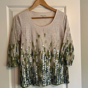 Coldwater Creek top with 3/4 length sleeves